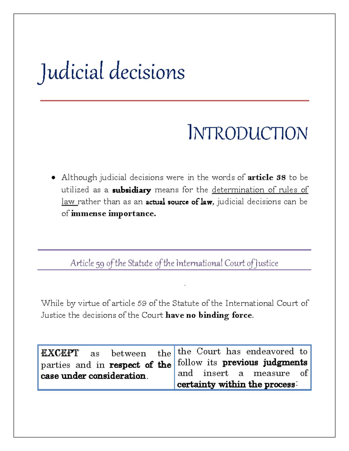 judicial decision
