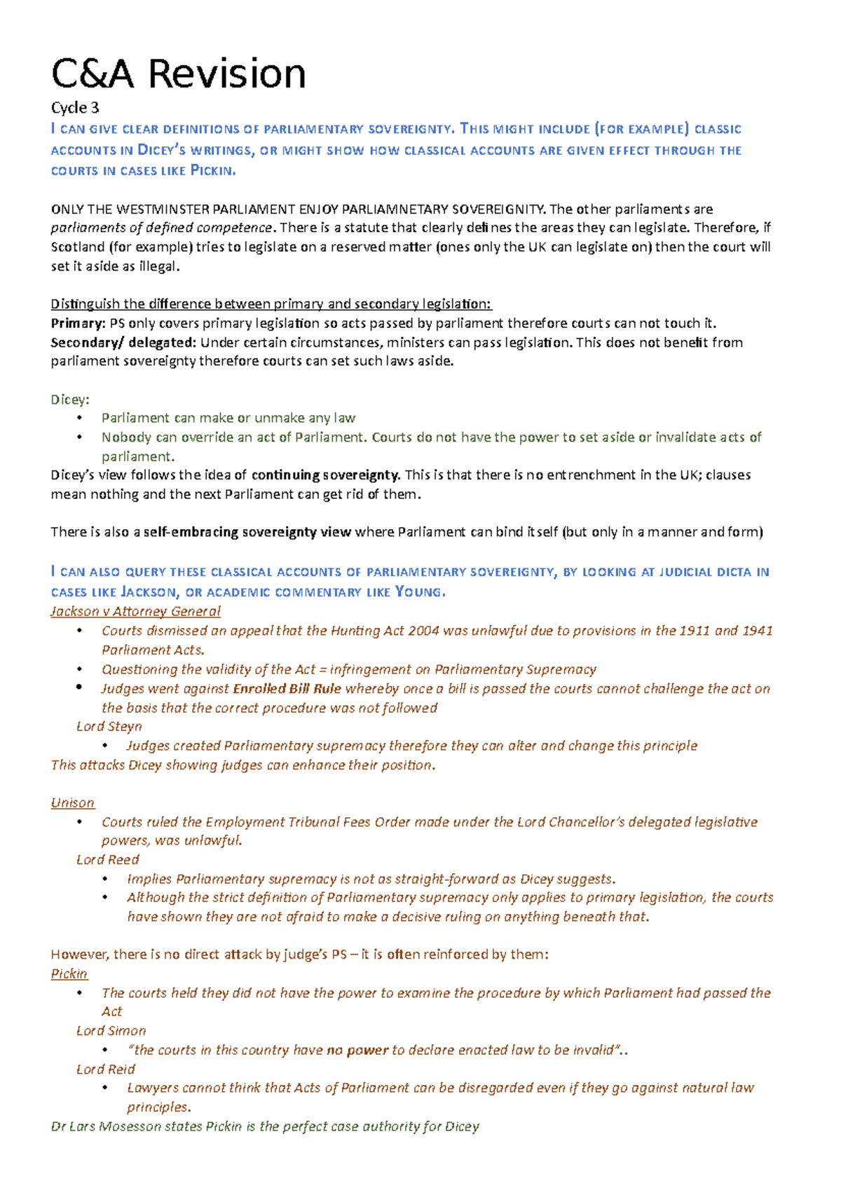 C&A Revision Cycle 3 - C&A Revision Cycle 3 I CAN GIVE CLEAR ...