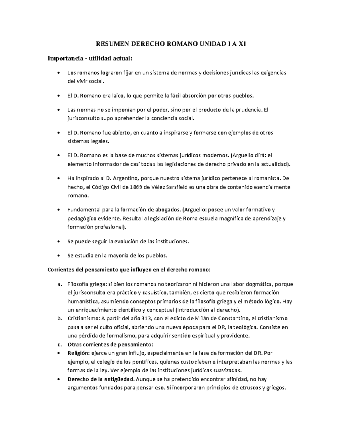 Resumen Derecho Romano Unidad I A XII - RESUMEN DERECHO ROMANO UNIDAD I ...