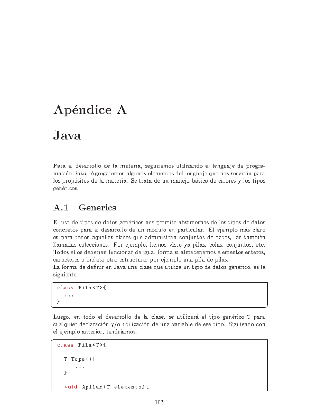 Apunte Java - Ap´ Endice A Java Para El Desarrollo De La Materia ...