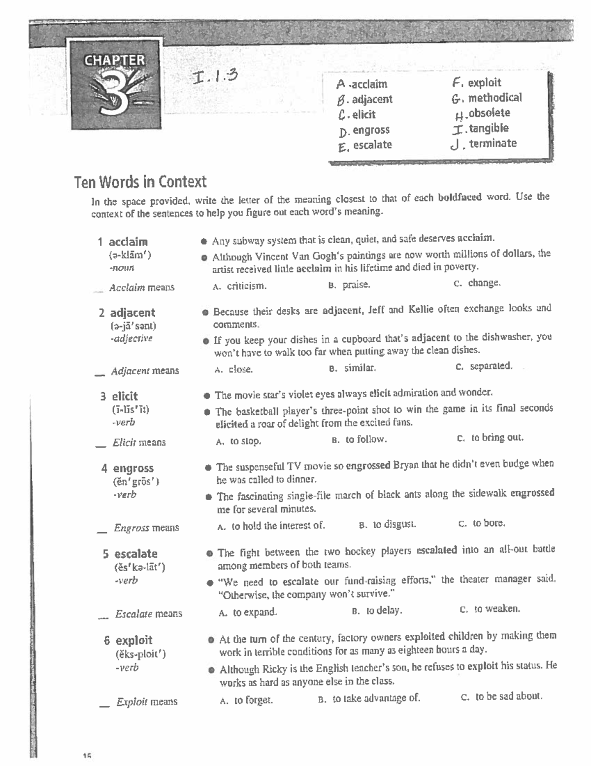 Chapter+3+Vocab+ Assignment+ Sheet+ Improving - F. exploit G ...