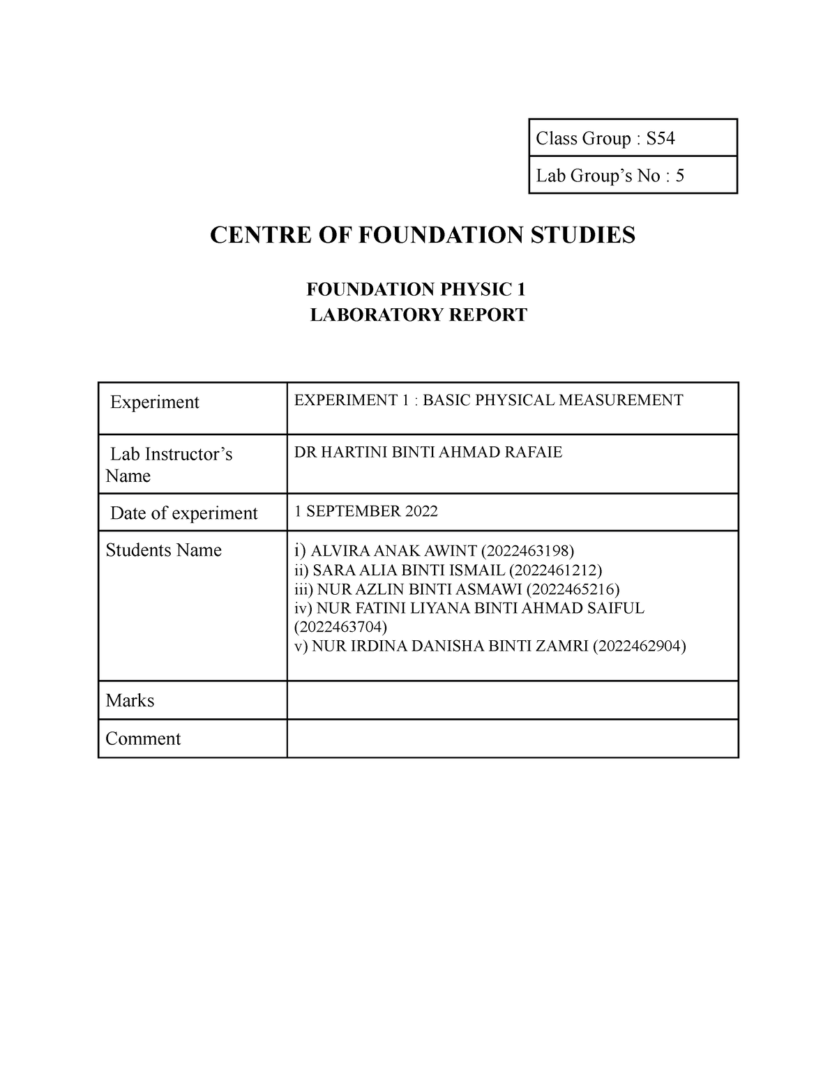 Lab Report Physic - Semoga Membantu