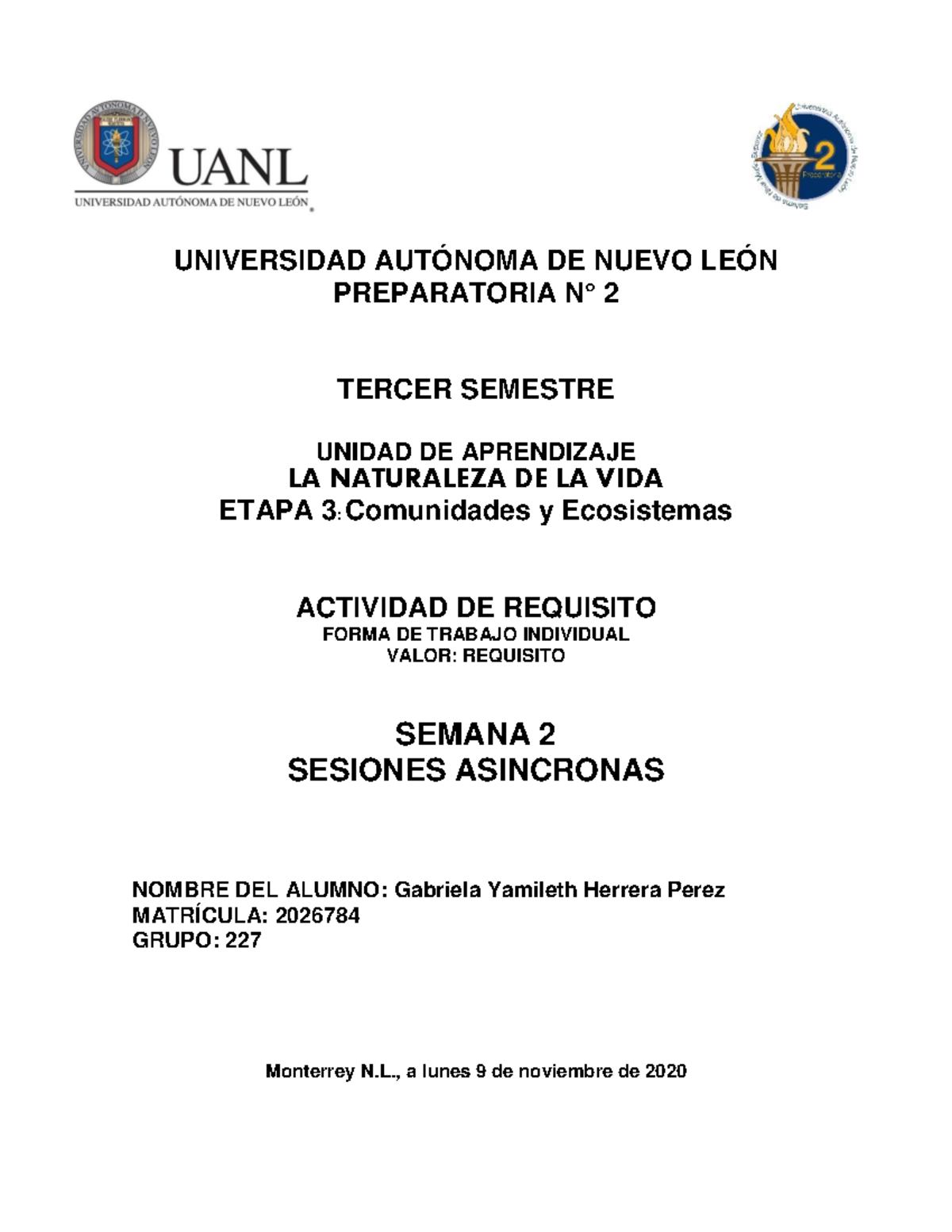 Actividad de Requisito Etapa 3 , Trabajos Semana 2 - UNIVERSIDAD ...