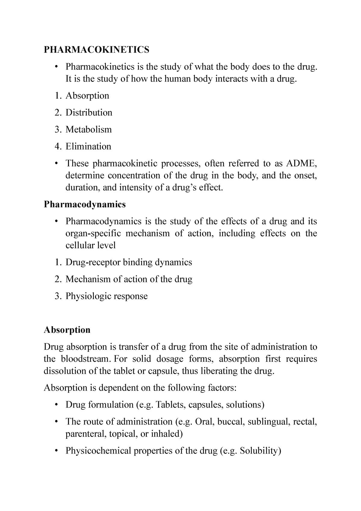 Drug Mechanism - Basics Of Pharmacokinetics And Pharmacodynamics ...