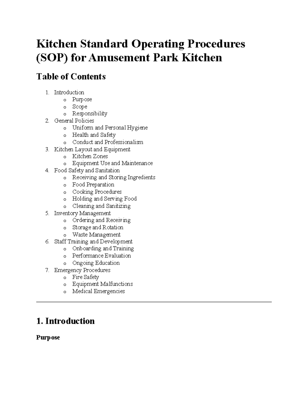 Inventory Management - Kitchen SOPs - Kitchen Standard Operating ...