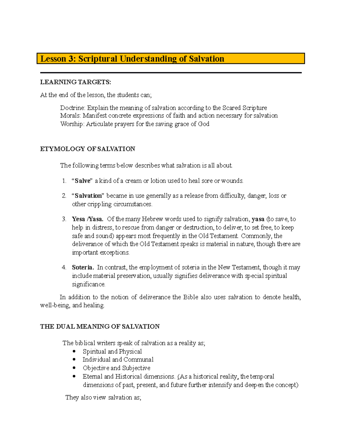 3sxxcsqcqewrgerhet - Lesson 3: Scriptural Understanding of Salvation ...