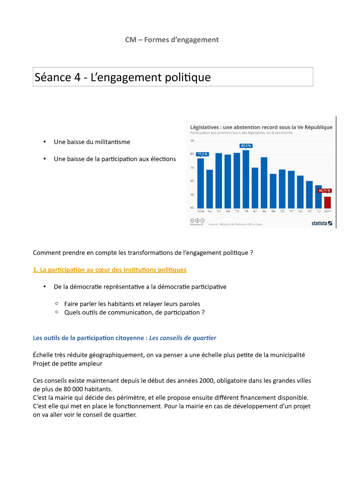 Séance 5 - L'engagement Politique - CM – Formes D’engagement Séance 4 ...