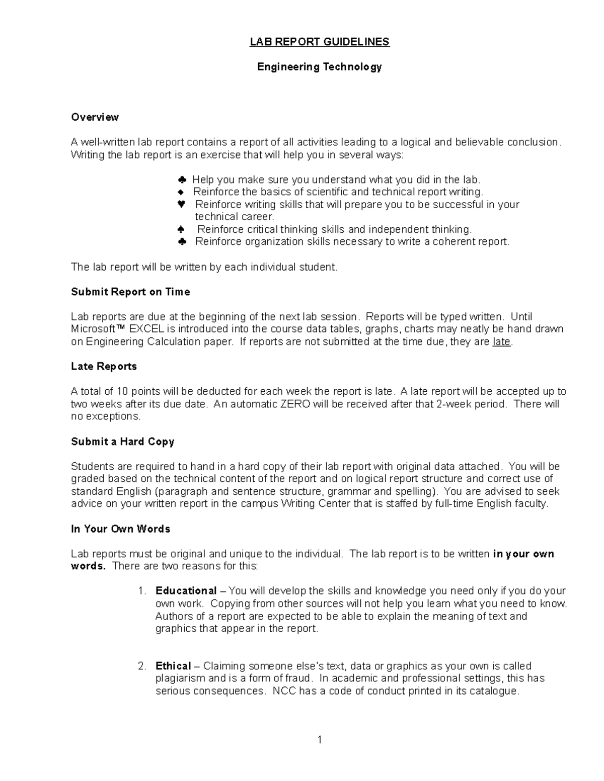 CET Laboratory Report Guidelines - R E 358 - University of Texas - Studocu
