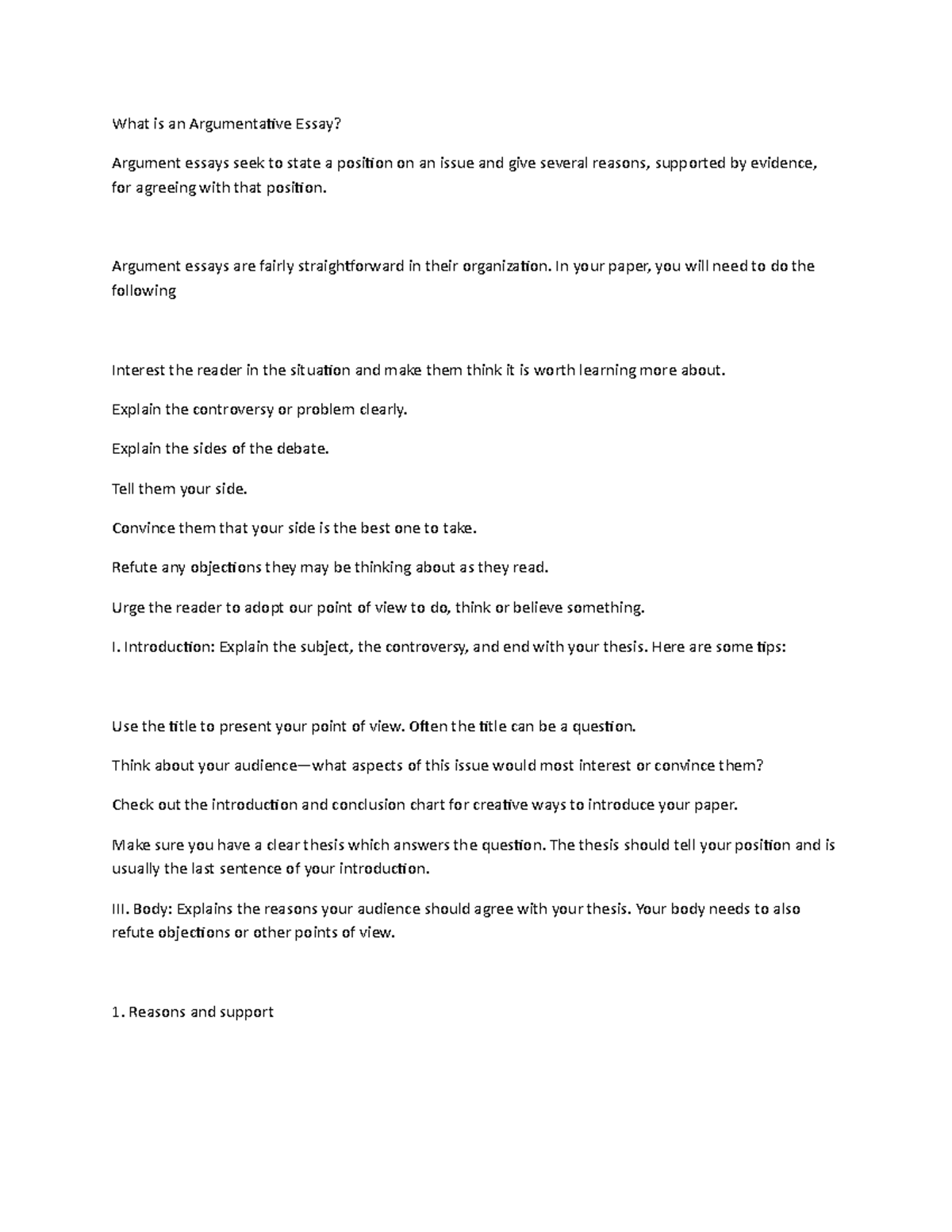 Argumentative essay What is an Argumentative Essay? Argument essays