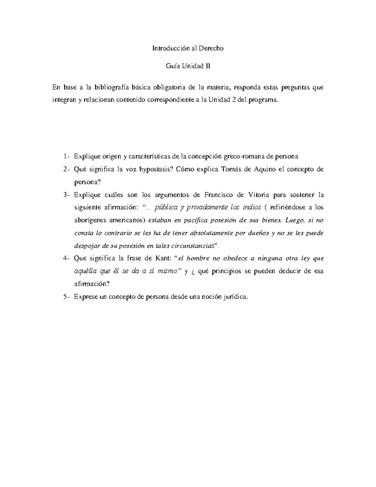 Guia Actividad - Unidad 2 (1) Introduccion - Introducción Al Derecho ...