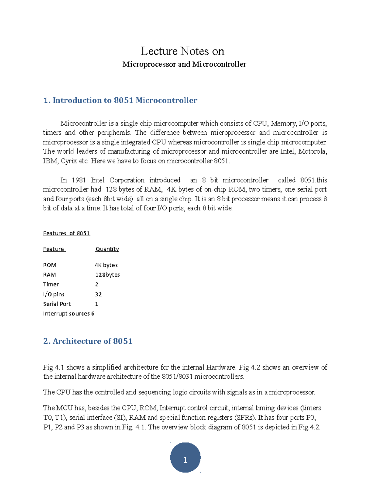 Lecture Note Mmpmc M4 - BY MANOJ SIR - Lecture Notes On Microprocessor ...