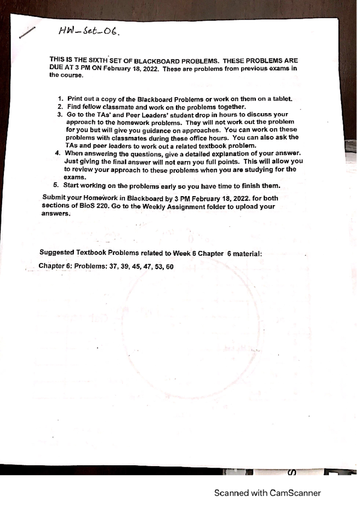 HW 6 - Homework 6 Completely Solved - THIS IS THE SIXTH SET OF ...