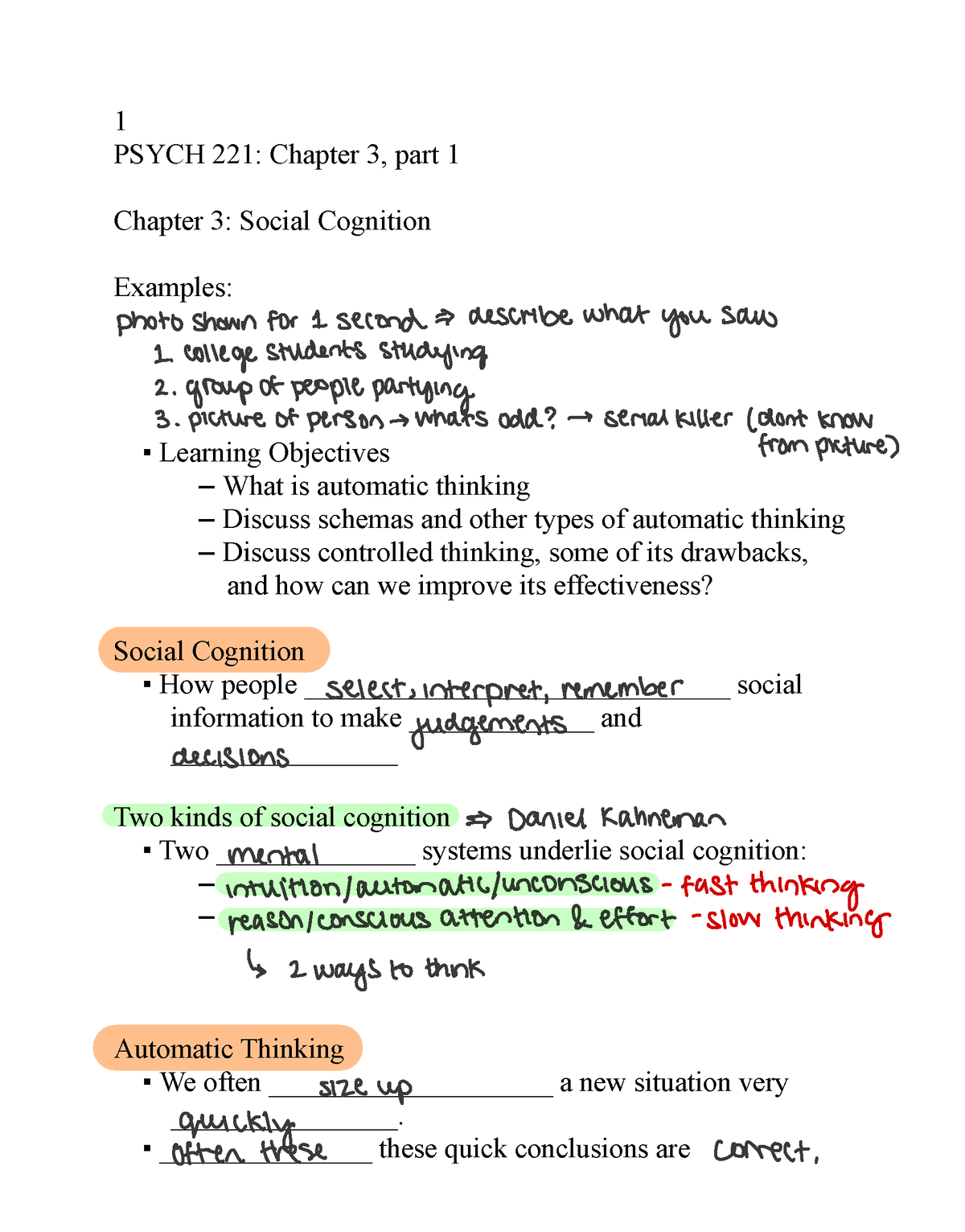 Chapter 3 - Filled In Lecture Notes From Class; The Textbook That Goes ...