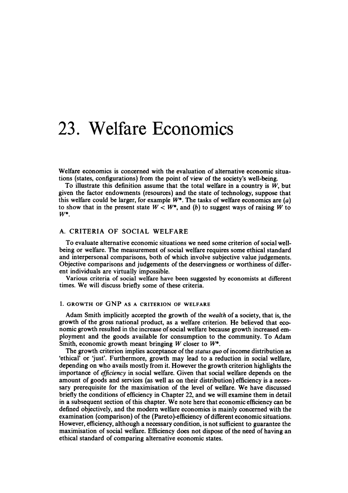 welfare economics research papers