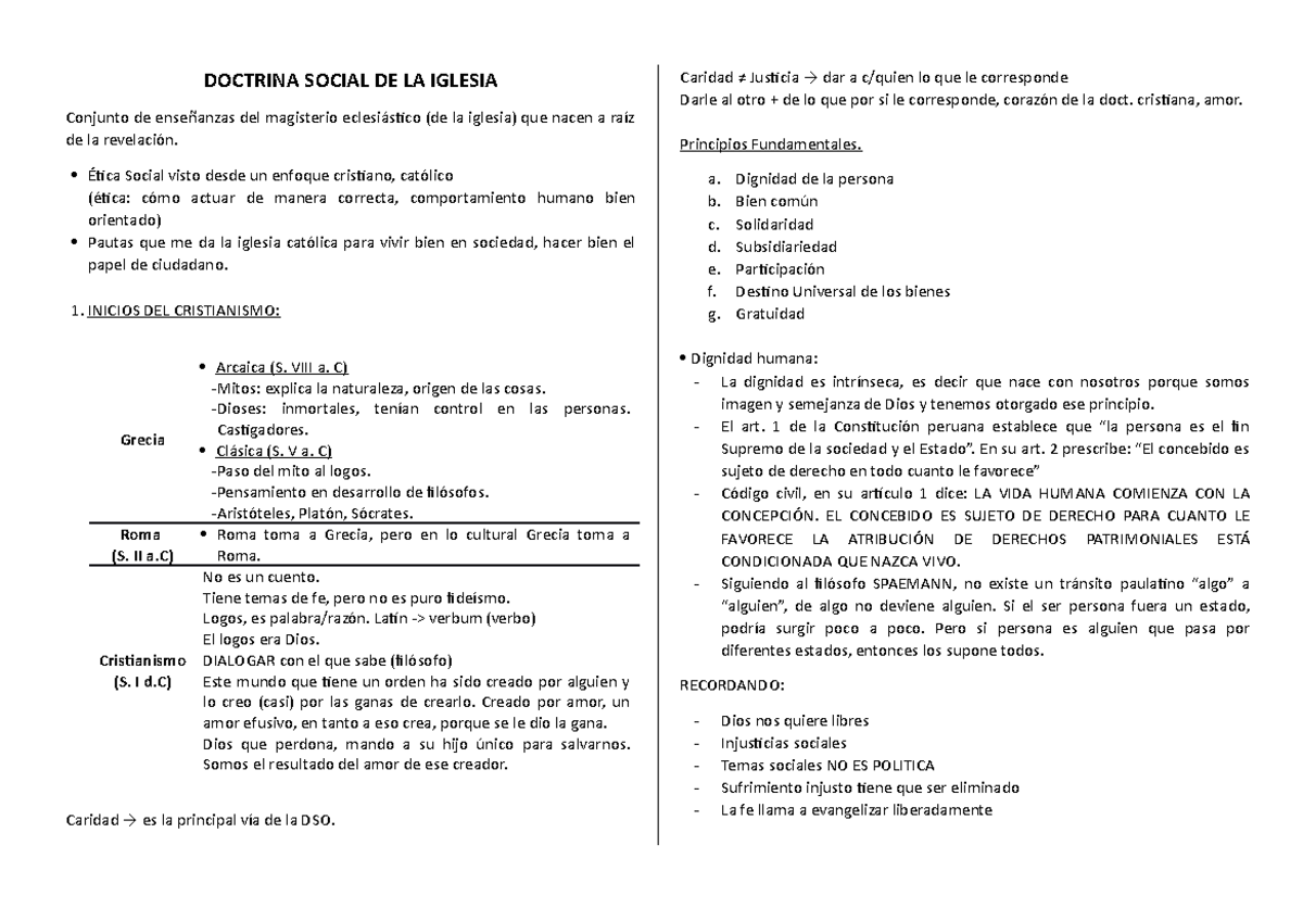 Doctrina Social DE LA Iglesia - DOCTRINA SOCIAL DE LA IGLESIA Conjunto