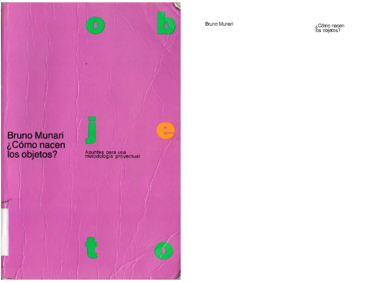 Como Nacen los Objetos 2 por 1 - Bruno Munari ¿Cómo nacen los objetos