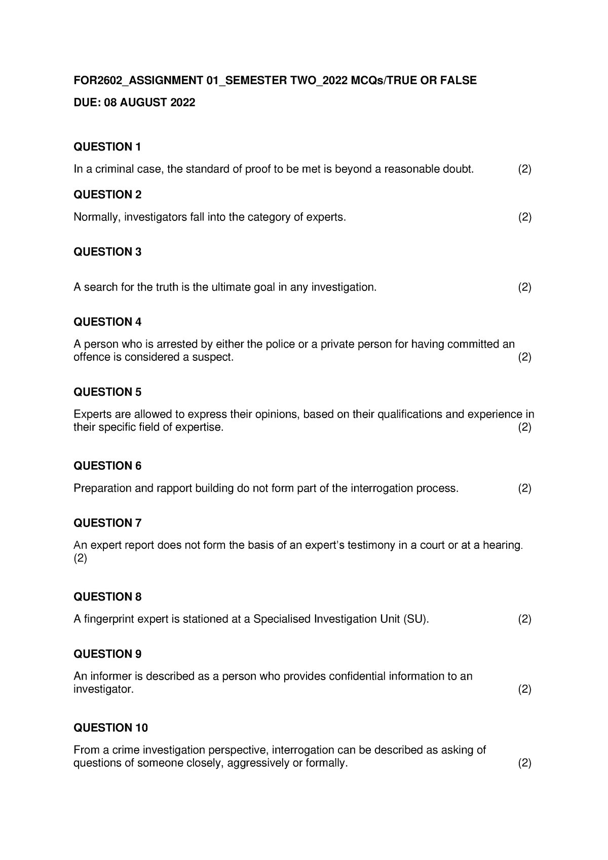 assignment expert mcqs