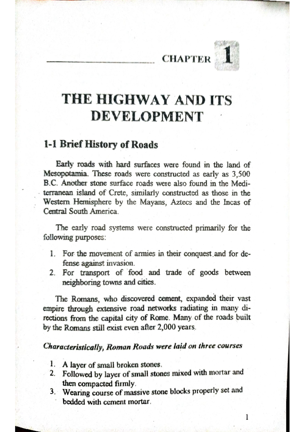 Highway and Railroad Engineering - CHAPTER 1 THE HIGHWAY AND ITS ...
