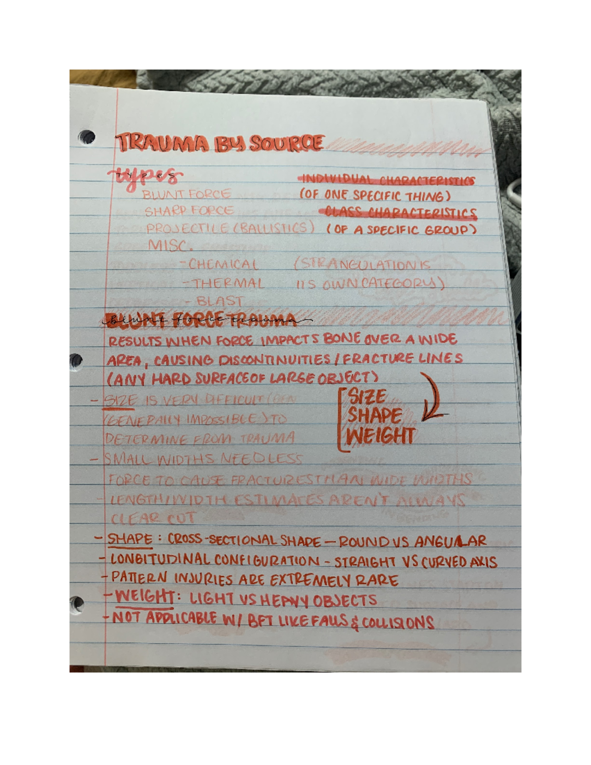 Trauma by source - notes, professor: Emily Dew - ANT 370 - Studocu