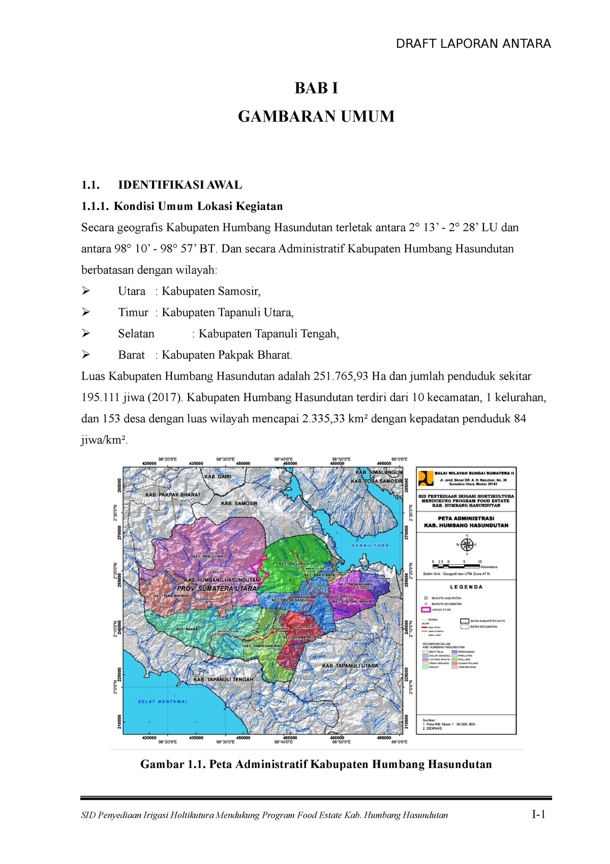 01 BAB-1 Gambaran UMUM - BAB I GAMBARAN UMUM 1. IDENTIFIKASI AWAL 1.1 ...