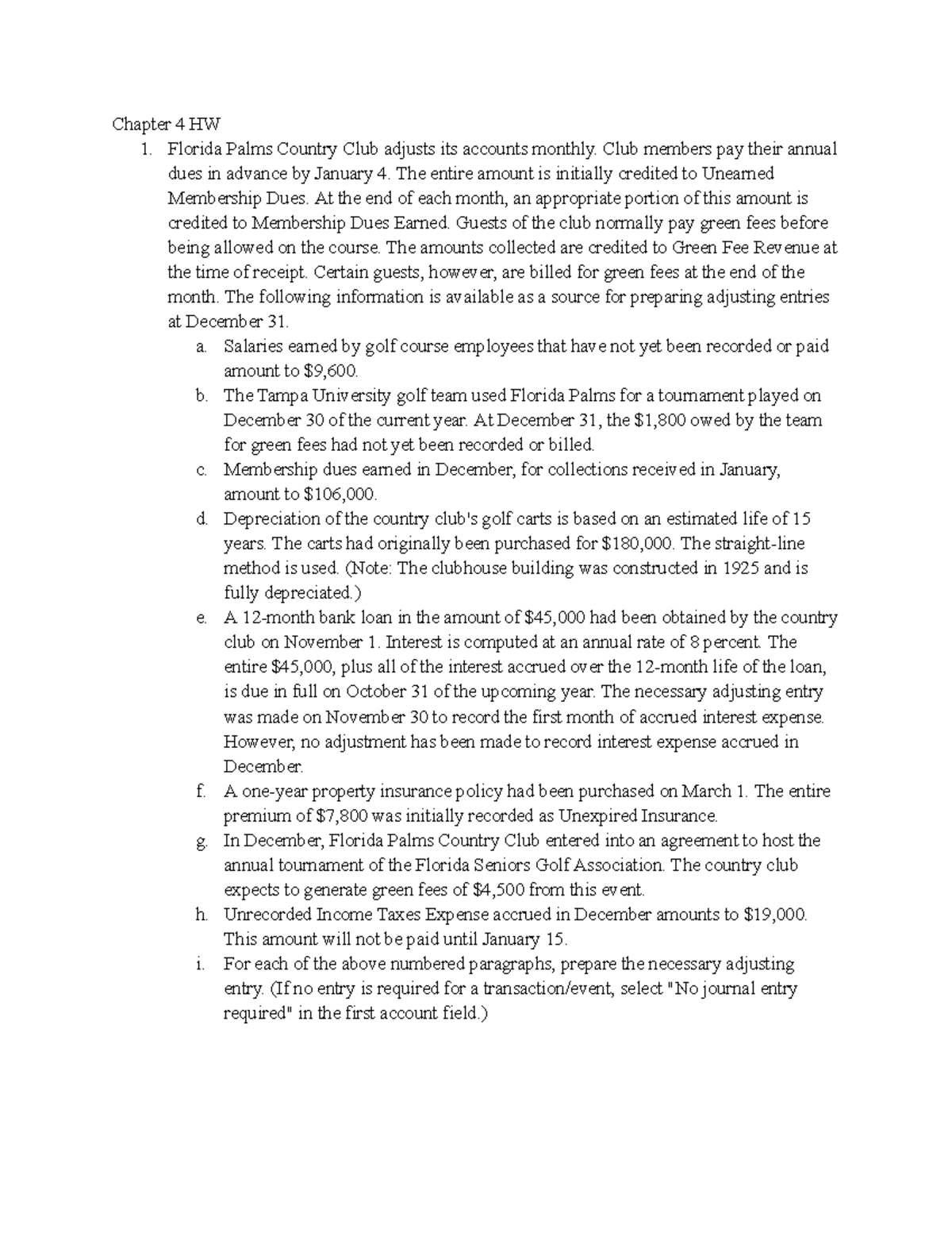 ECON 102 HW - Chap 4: The Accounting Cycle Accruals And Deferrals ...