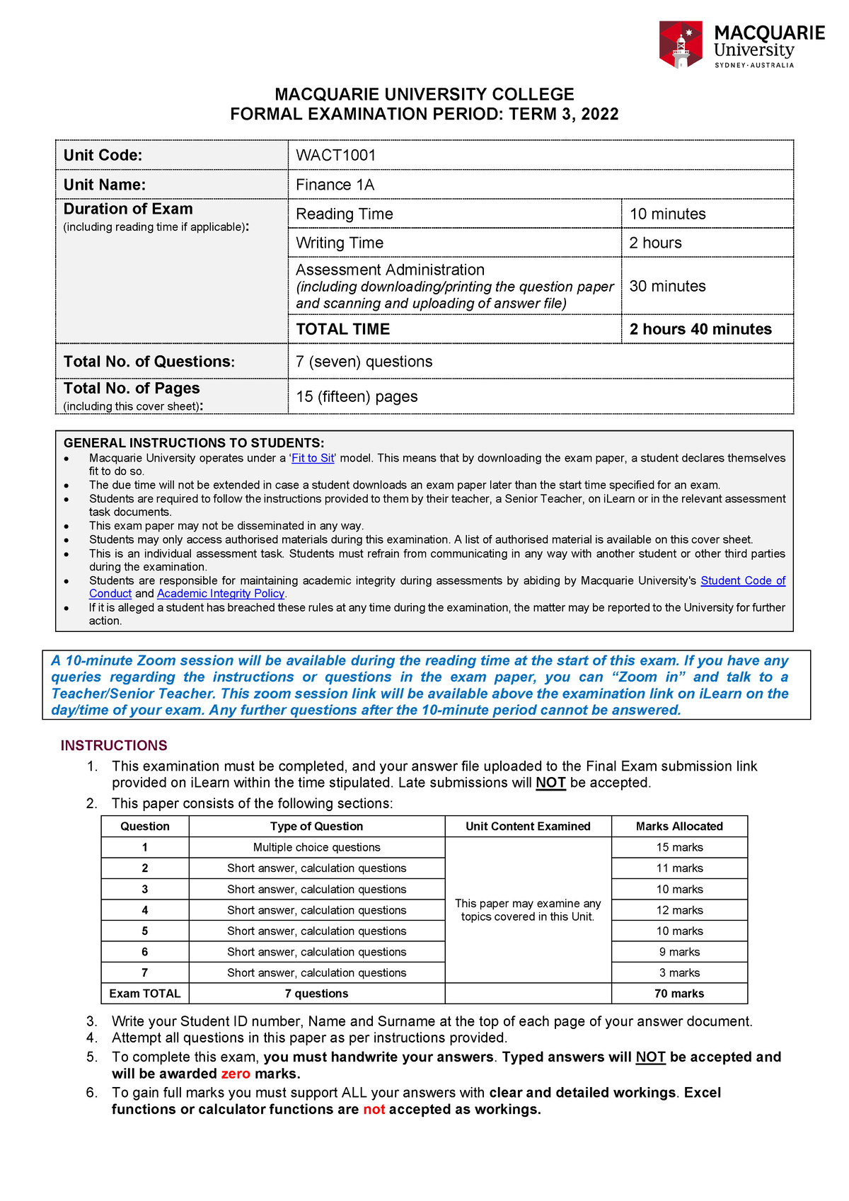 macquarie university thesis examination portal