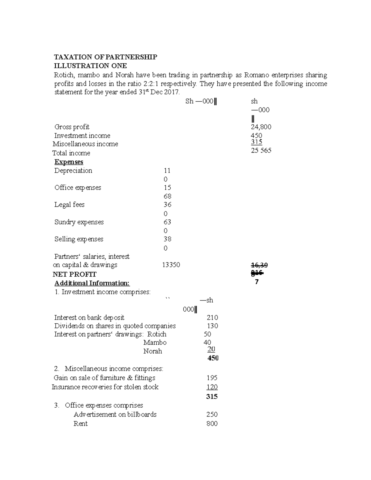 Taxation OF Partnership AND Farming Illustration - TAXATION OF ...