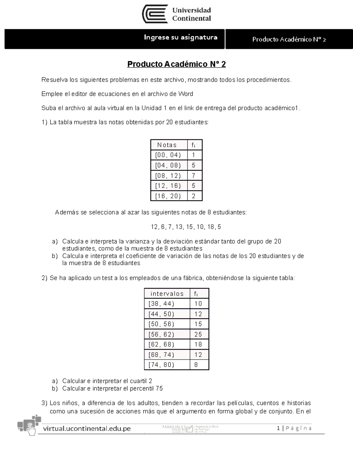 PA 2 - Trabajo Del Producto Academico 2 - Producto Académico N° 2 ...