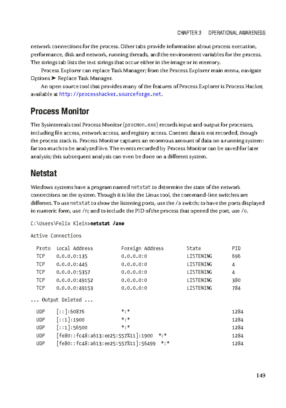 Cyber Operations-26 - network connections for the process. Other tabs ...