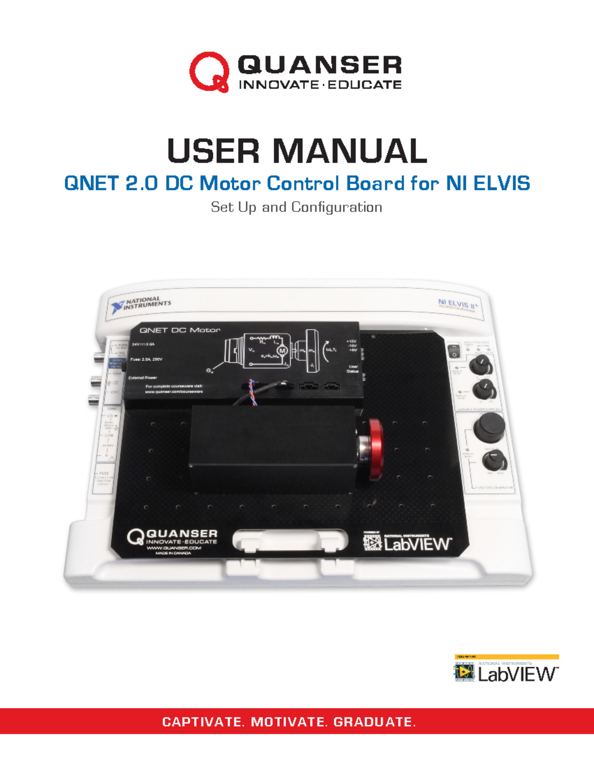 QNET DC Motor User Manual - Captivate. Motivate. Graduate. USer MaNuaL ...