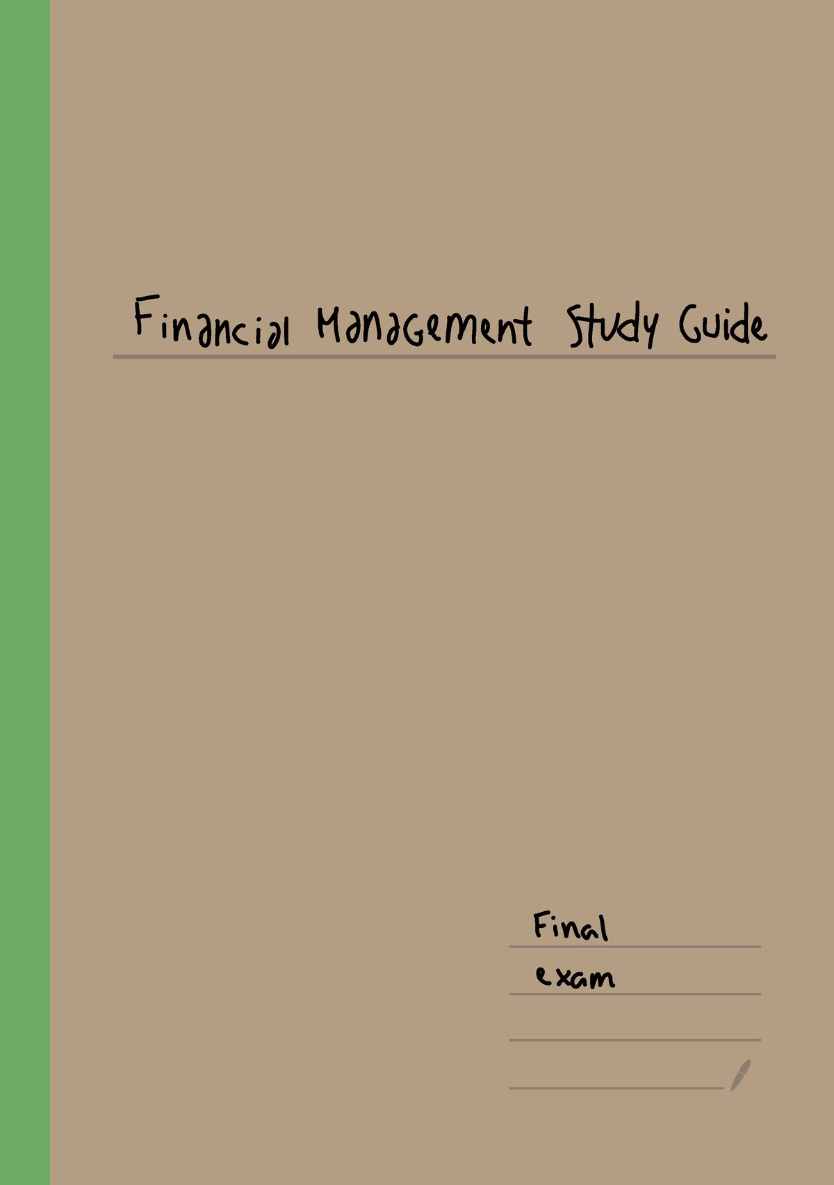 Financial Management Study Guide - Financial Management Study Guide ...