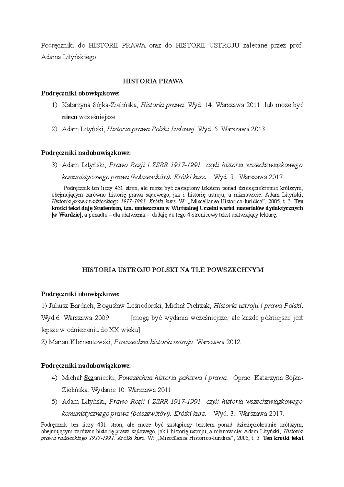 Podręczniki+do+ Historii+ Ustroju+oraz+do+ Historii+ Prawa ...