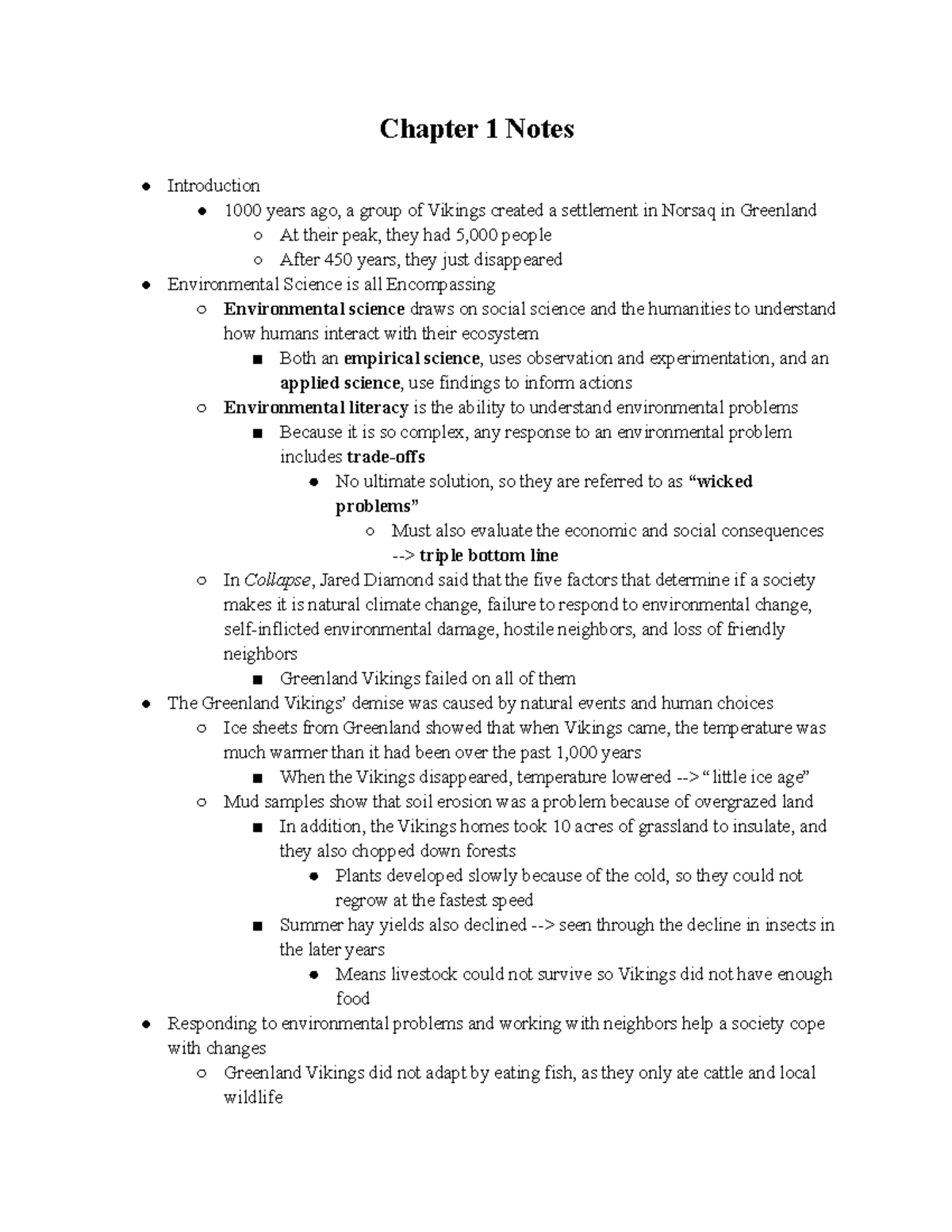 Chapter 1 Notes - parks - Chapter 1 Notes Introduction 1000 years ago ...