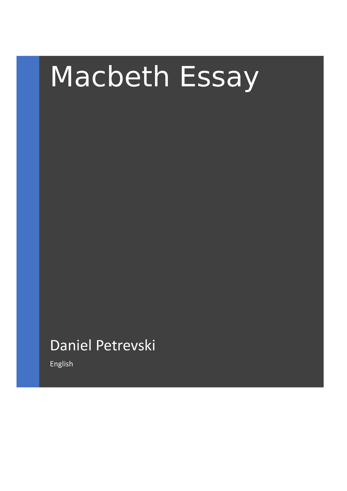 macbeth hands essay