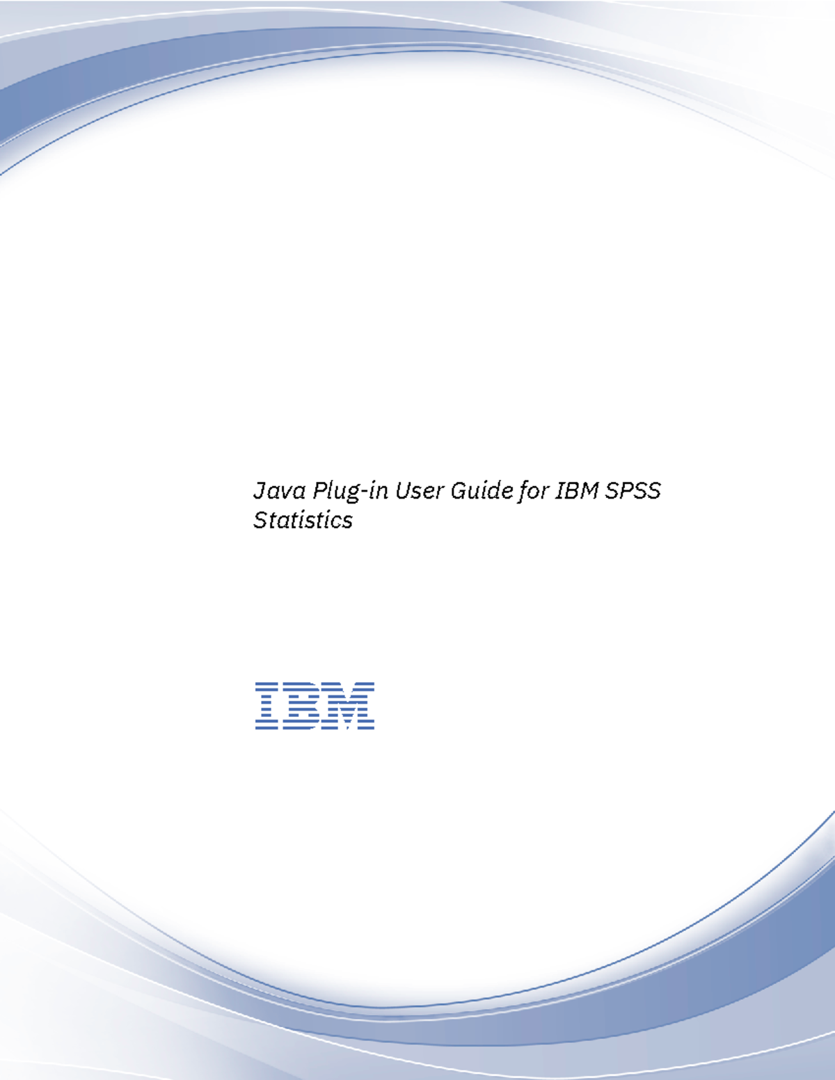 Java Plug-in User Guide for IBM SPSS Statistics - Java Plug-in User ...