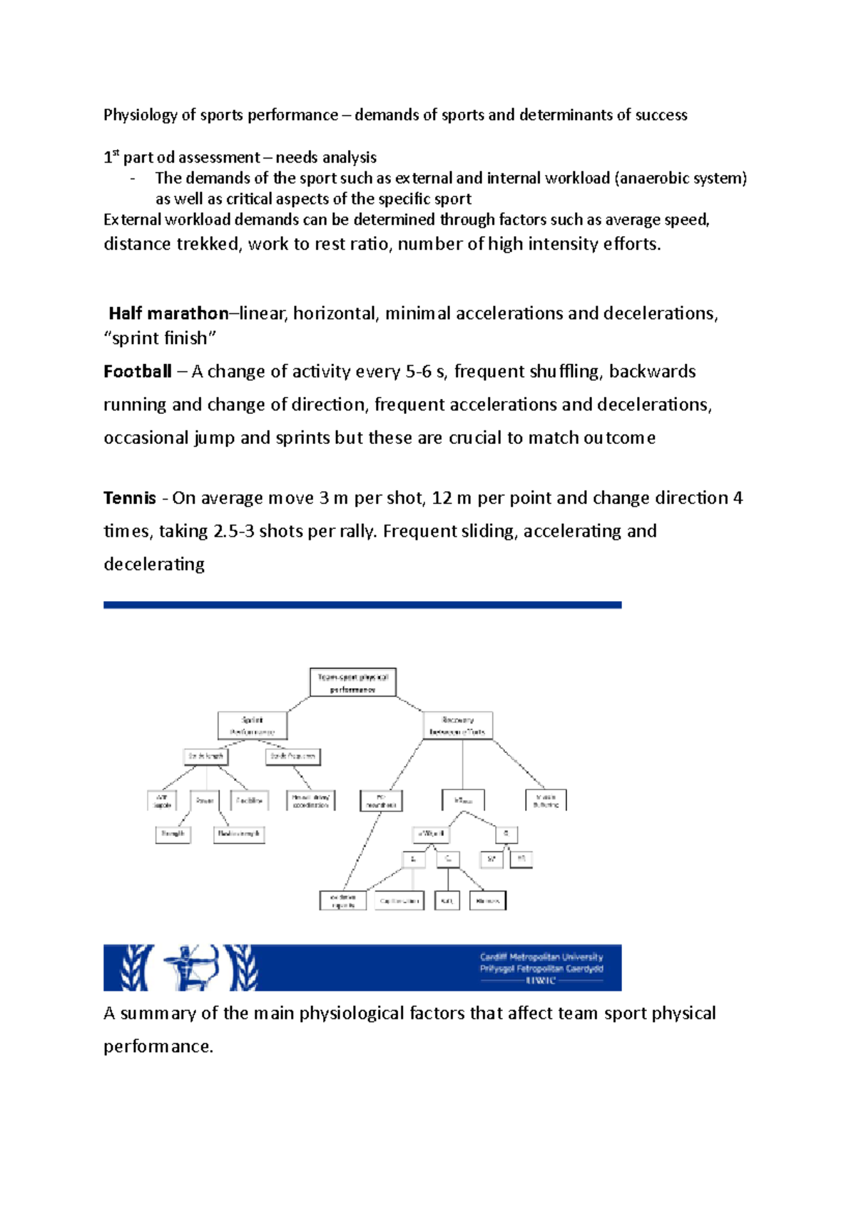 Physiology of sports performance - Half marathon –linear, horizontal ...