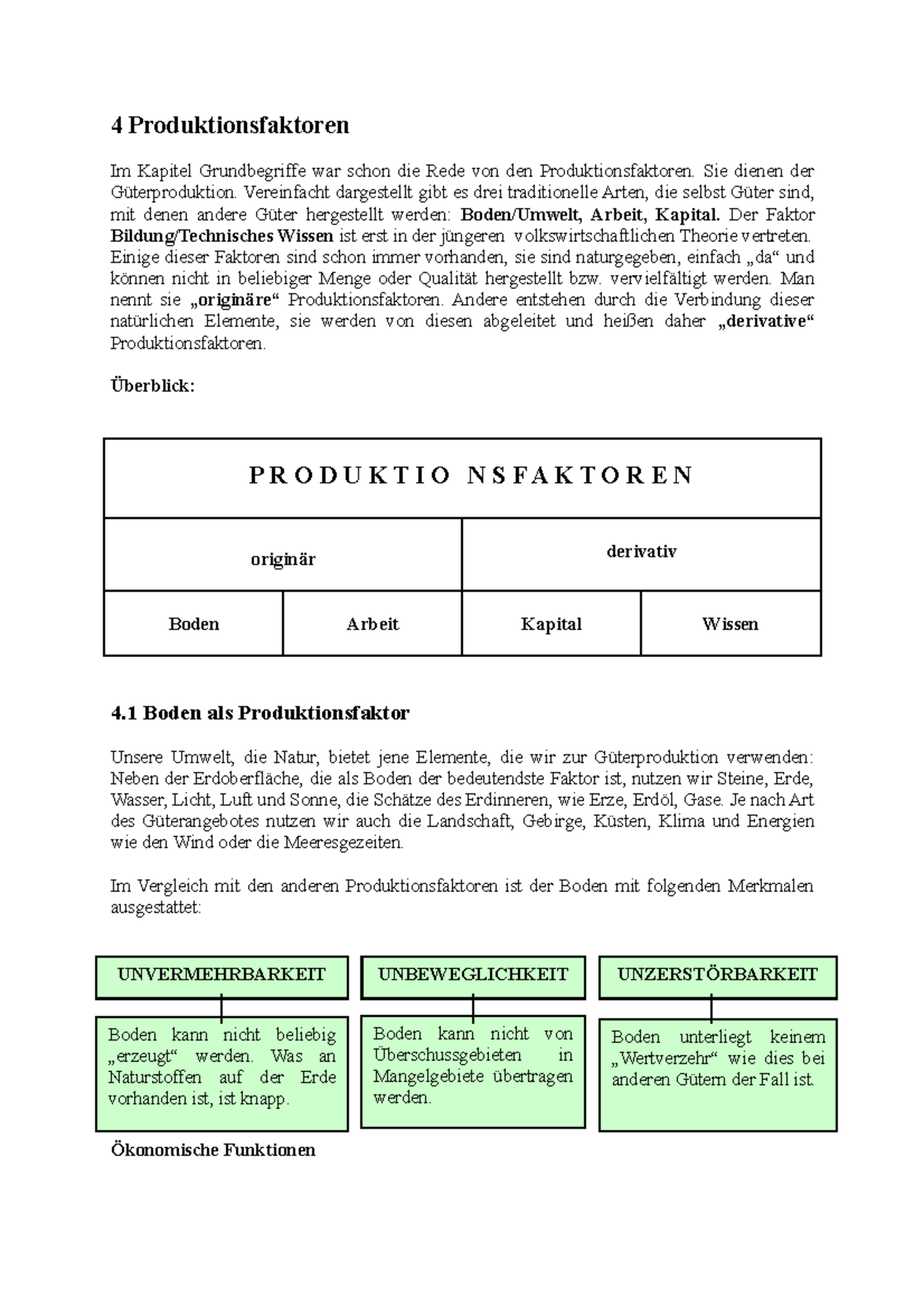 4Produktionsfaktoren 2 Übungsblatt 1 Einführung / Einführung - 4 ...