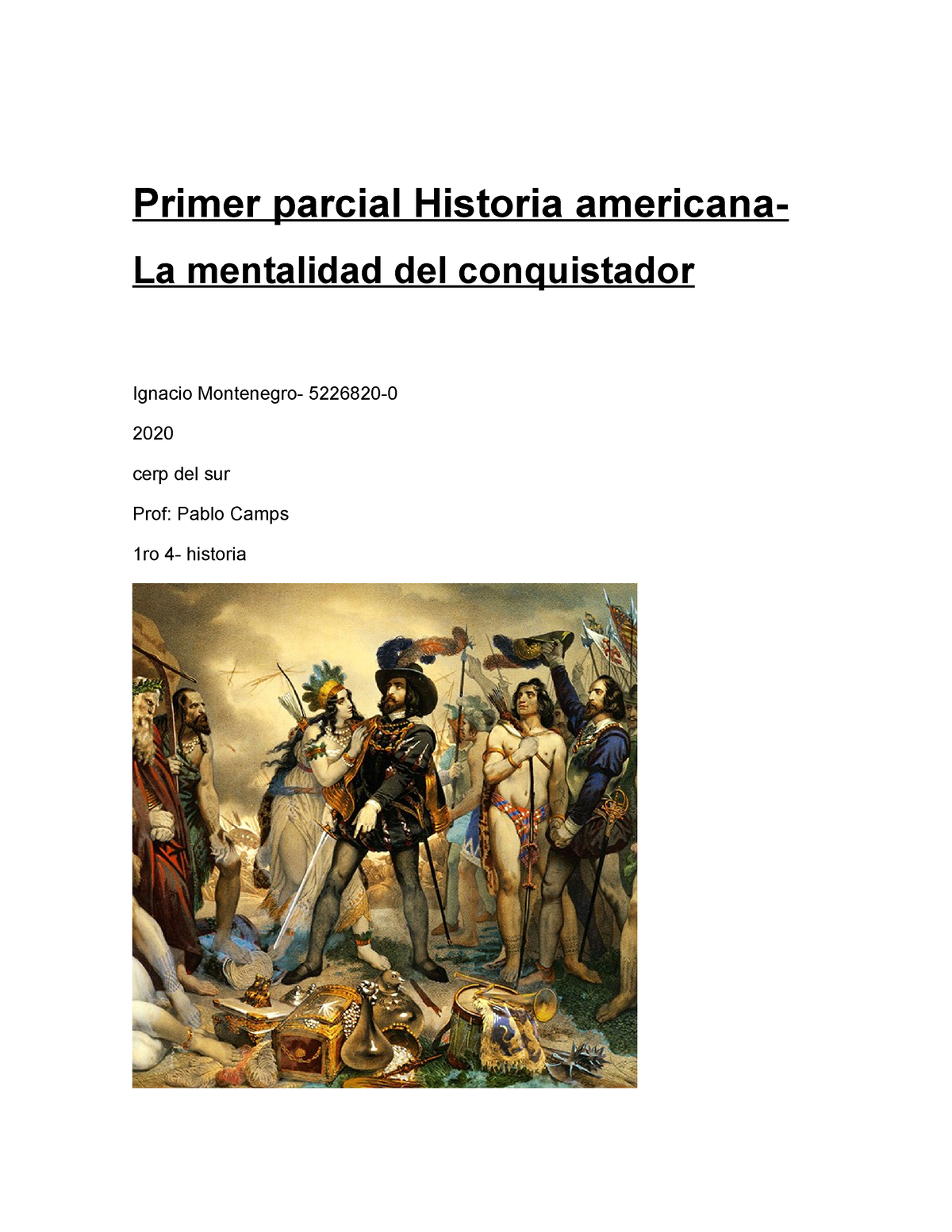 Parcial Americana I Montenegro 1 - Primer Parcial Historia Americana ...