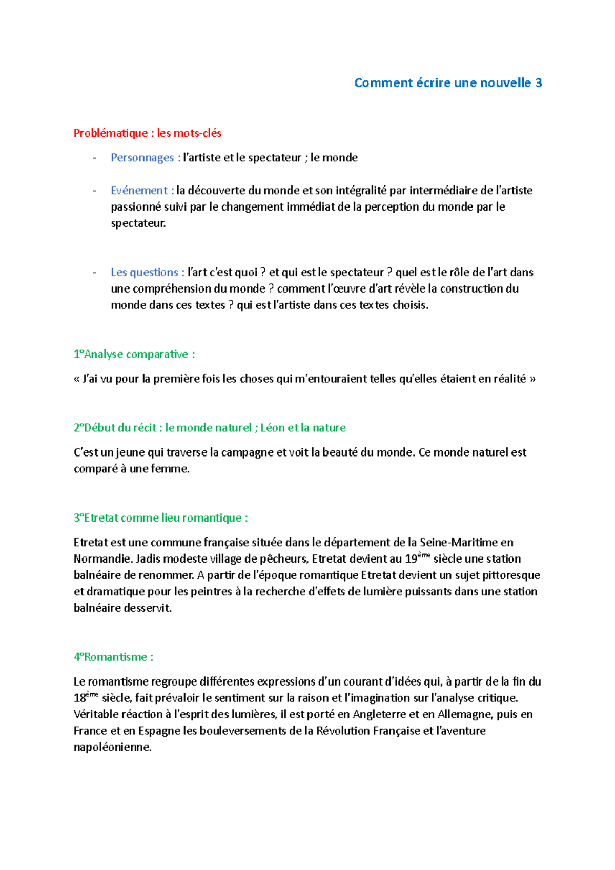 Comment écrire une nouvelle 1 Studocu