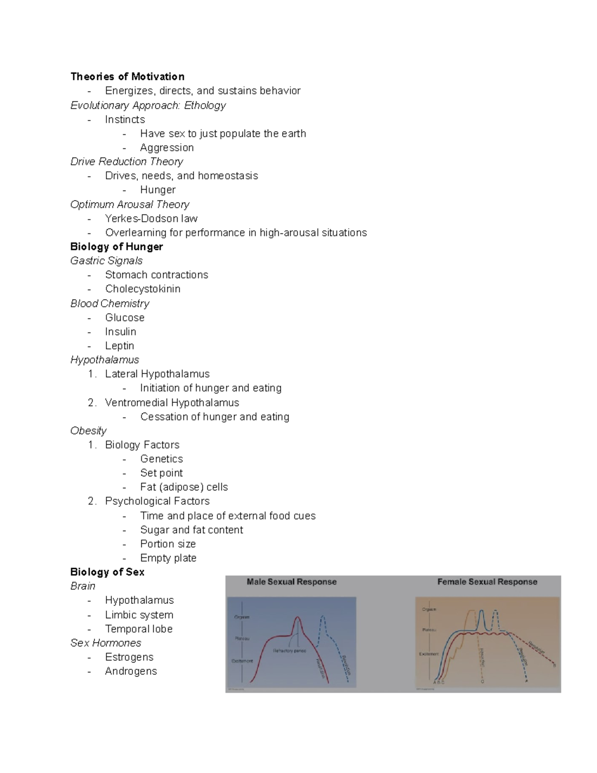 Chapter 9 Motivation And Emotion - Theories Of Motivation - Energizes ...