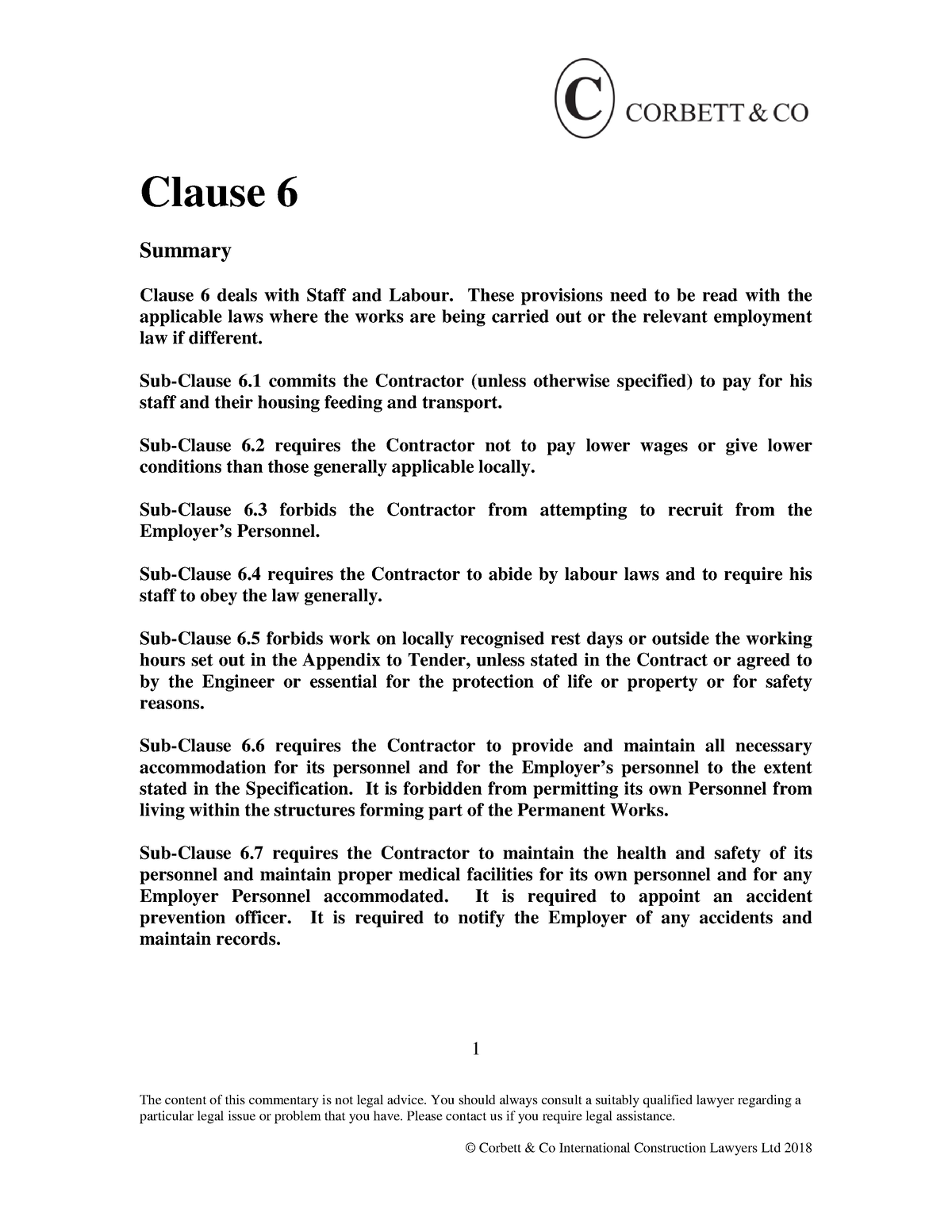 Clause-6 - Clause 6 Of Construction Contracts - 1 The Content Of This ...