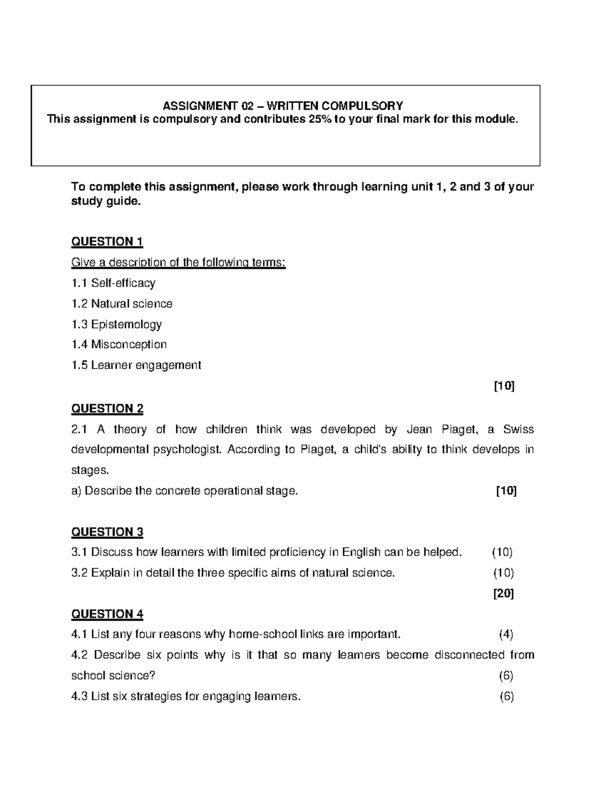 TMS3728 assessment 2 - assignment 2 questions - ASSIGNMENT 02 – WRITTEN ...