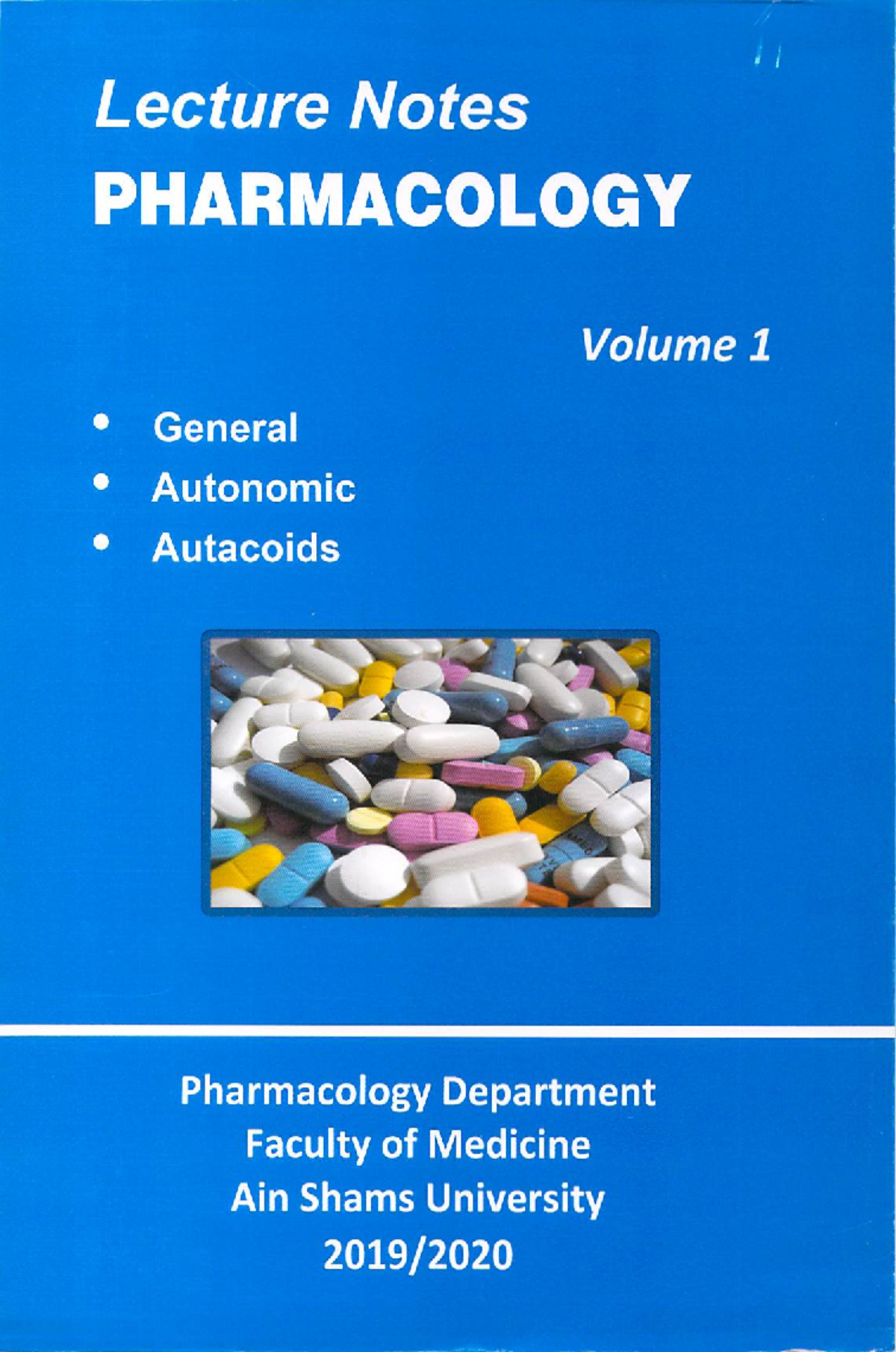 Ain Shams University Pharmacology CVS - Lecture Notes PHARMACOLOGY ...