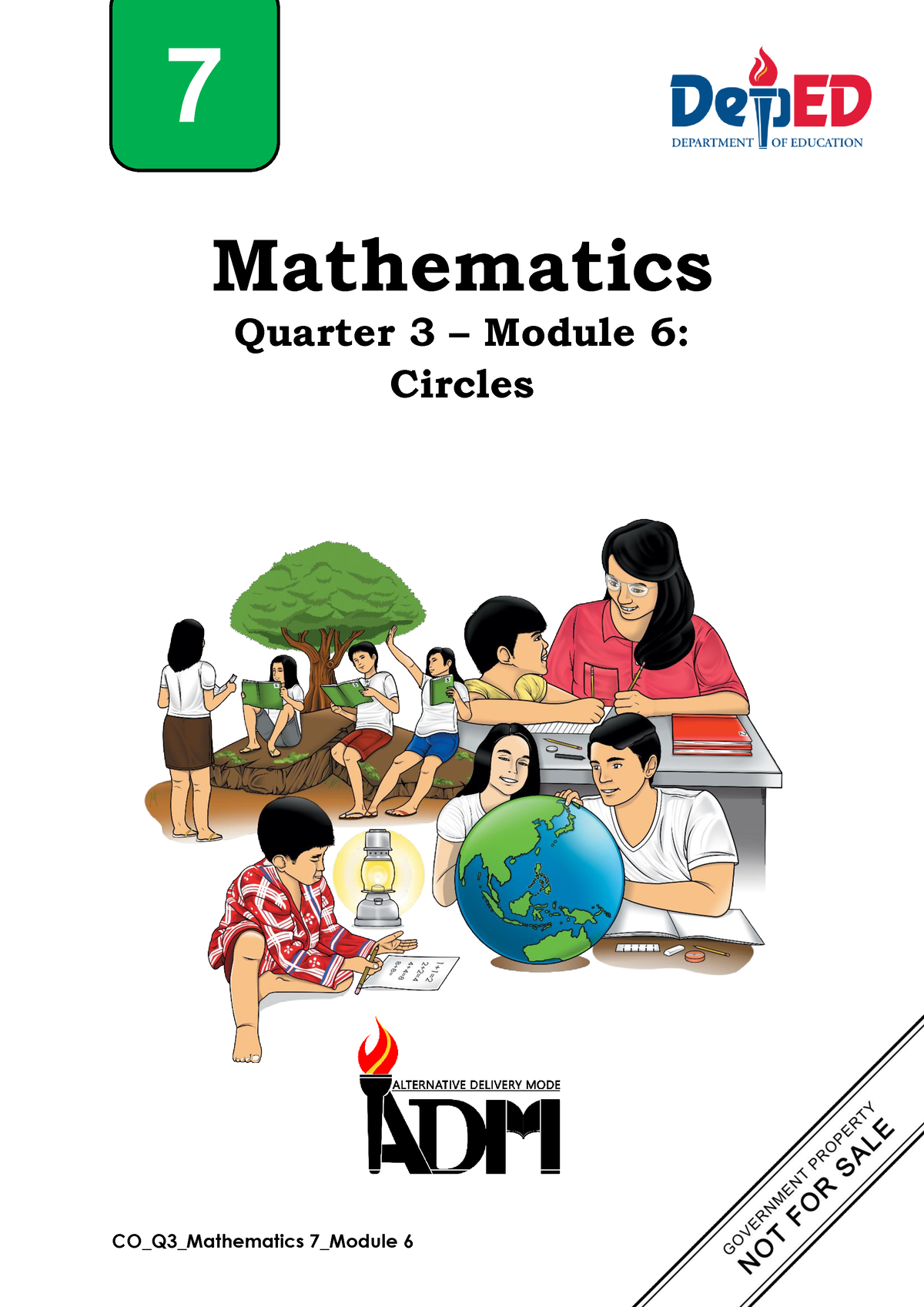 MATH7 Q3 Module 6 Math Mathematics Quarter 3 Module 6 Circles 7 Mathematics Grade 7