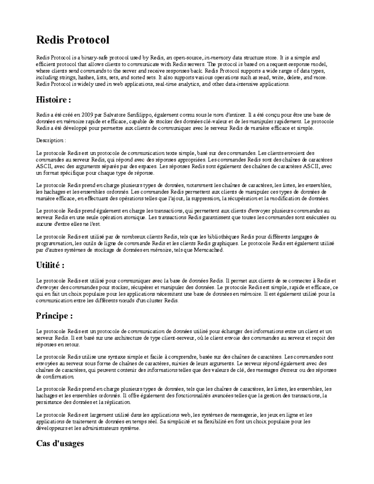 Redis Protocol - Redis Protocol Redis Protocol is a binary-safe ...