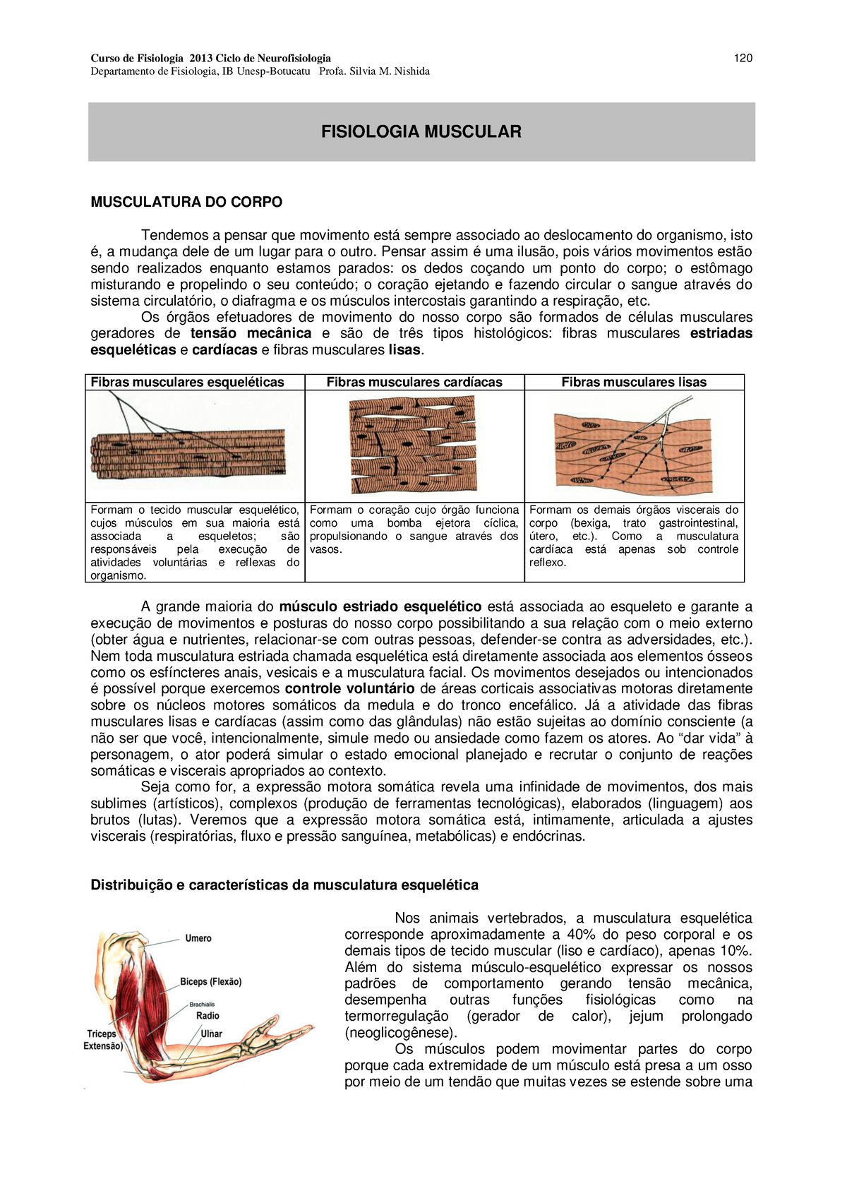 Aula - Material - Departamento De Fisiologia, IB Unesp-Botucatu Profa ...