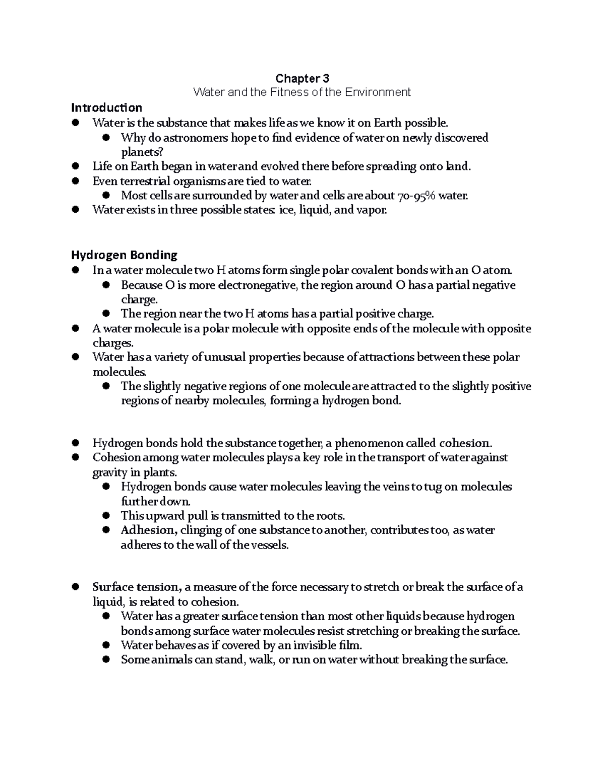 biology-i-chapter-3-chapter-3-water-and-the-fitness-of-the