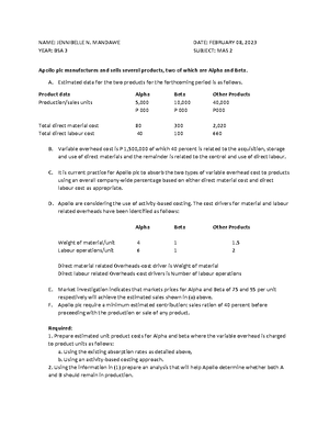 Chapter 1 2 - NOTES - CHAPTER 1 PROBLEM 1-2: MULTIPLE CHOICE Which of ...