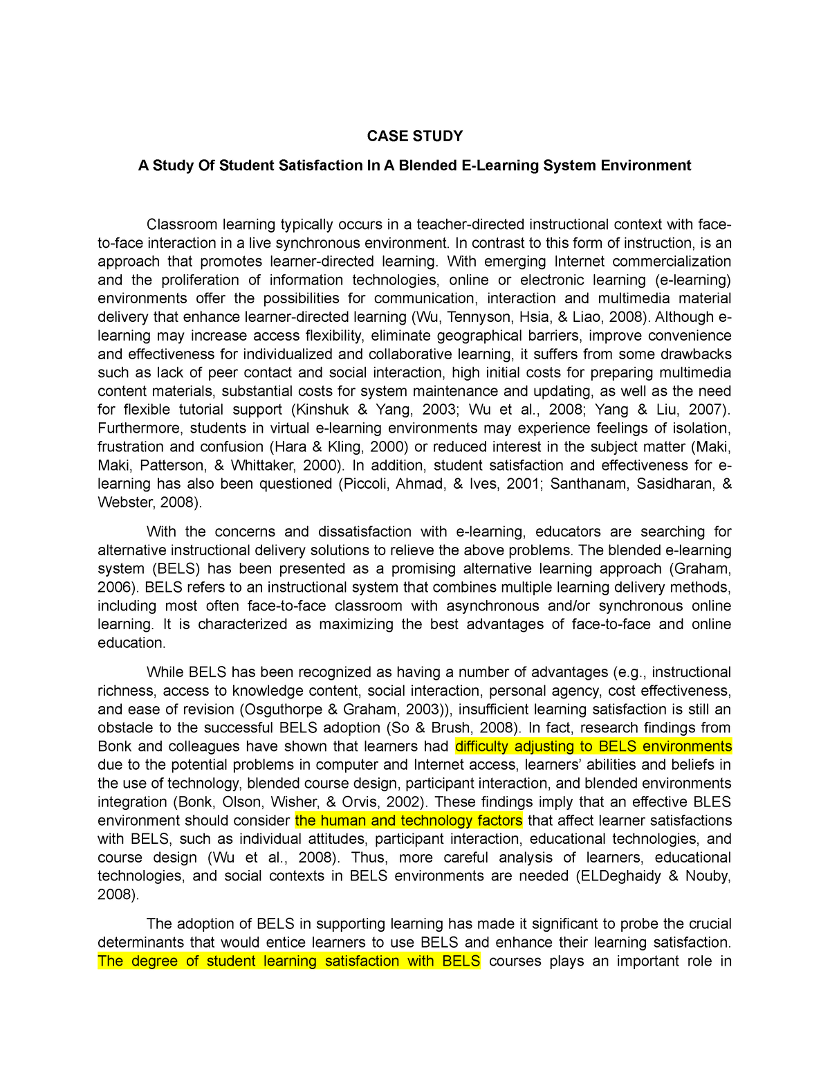 CASE Study 2023 Fed CASE STUDY A Study Of Student Satisfaction In A   Thumb 1200 1553 