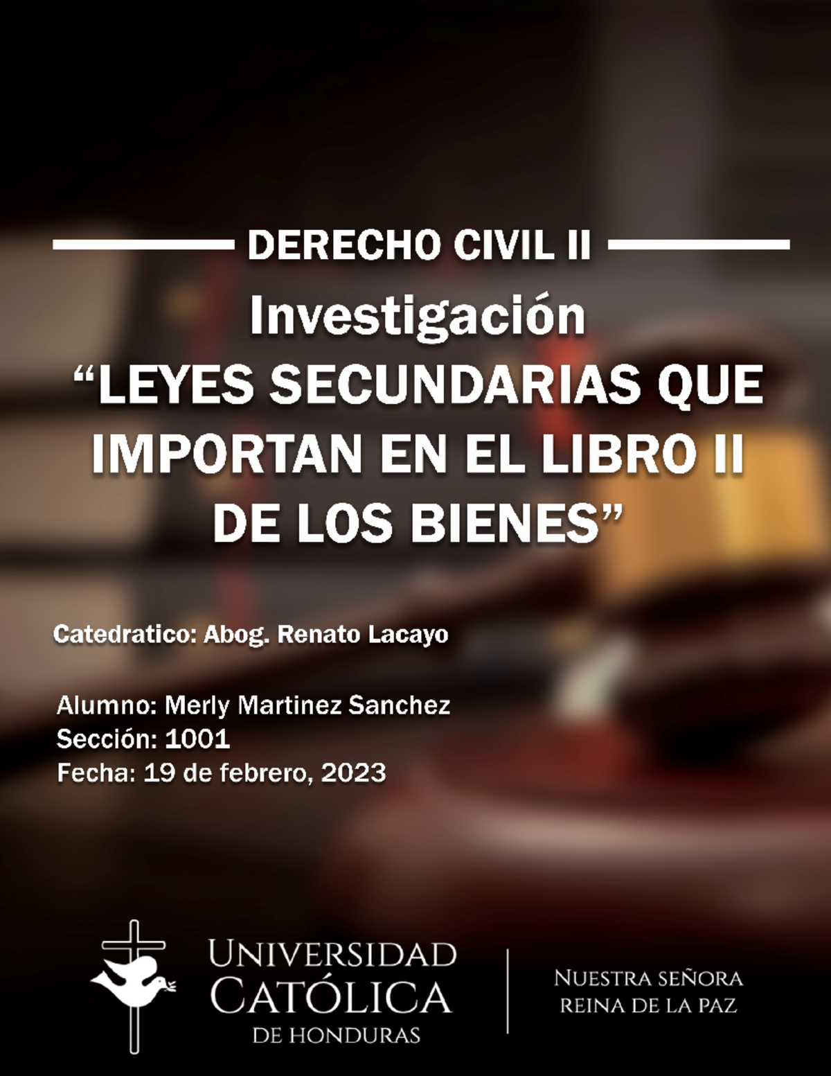 Leyes Secundarias QUE Importan EN EL Libro II DE LOS Bienes DEL Código ...